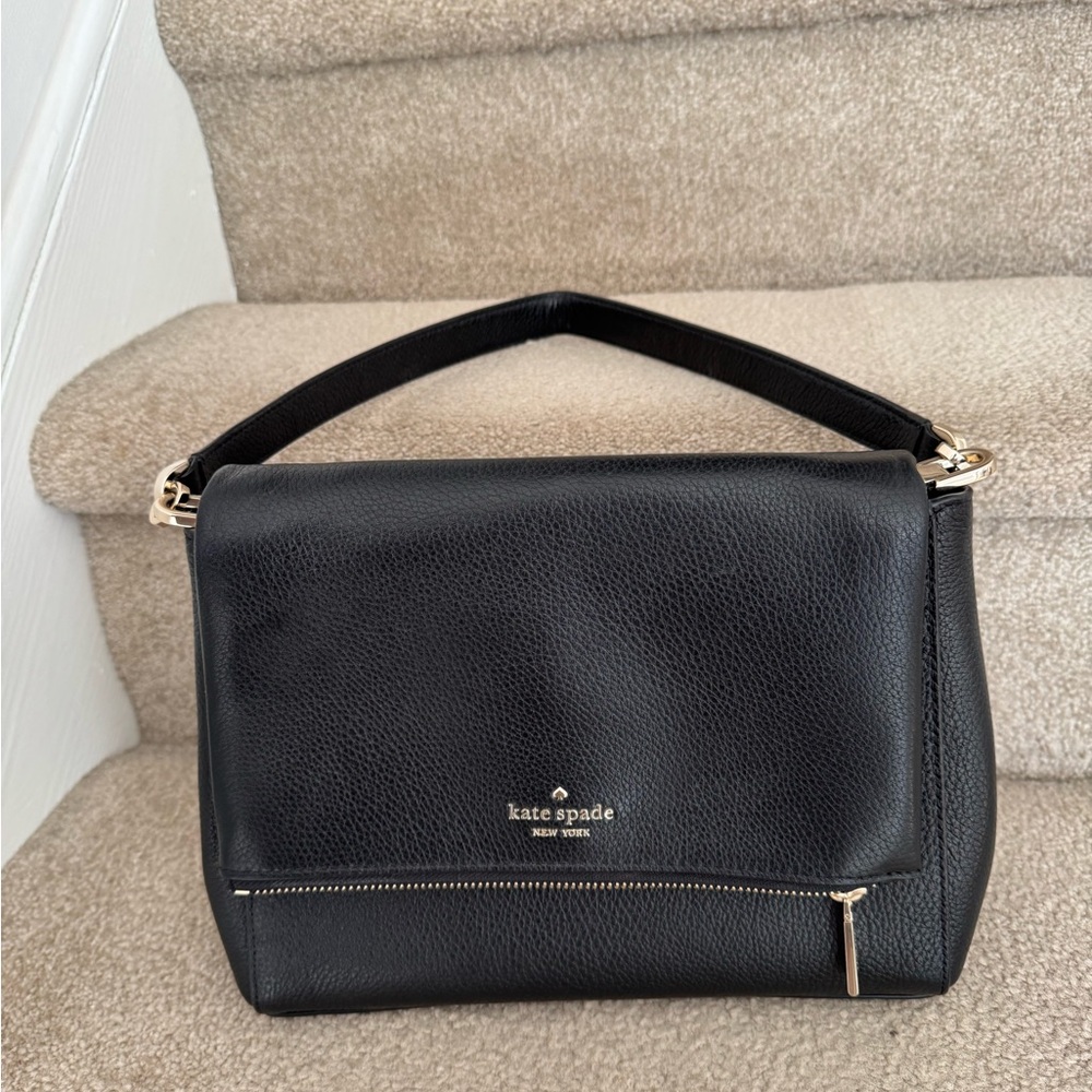 Kate Spade Black Pebbled Leather Shoulder Bag